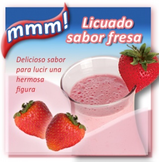 Sustituto de alimento en licuado - Sabor fresa